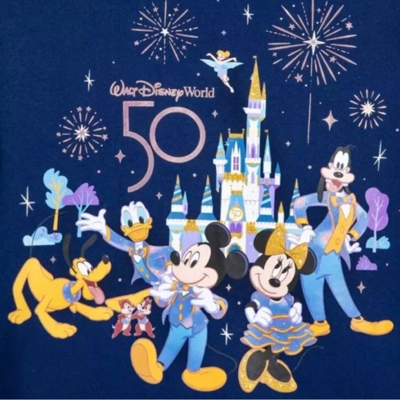 Disney 50th Anniversary Hoodie sweater Zip Up Jacket - Picture 4 of 5